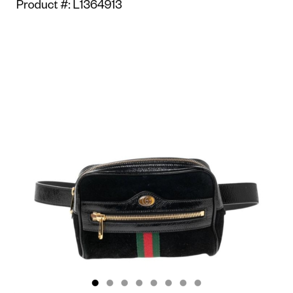 Gucci Ophidia Black Suede Belt Bag